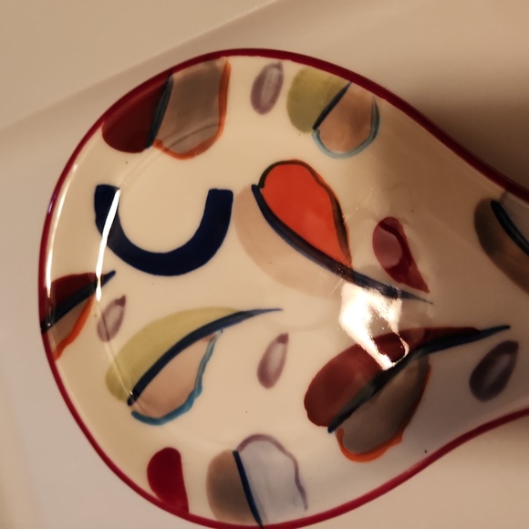 Anthropologie Colorful Ceramic Spoon Rest With The Initial C - Picture 7 of 7